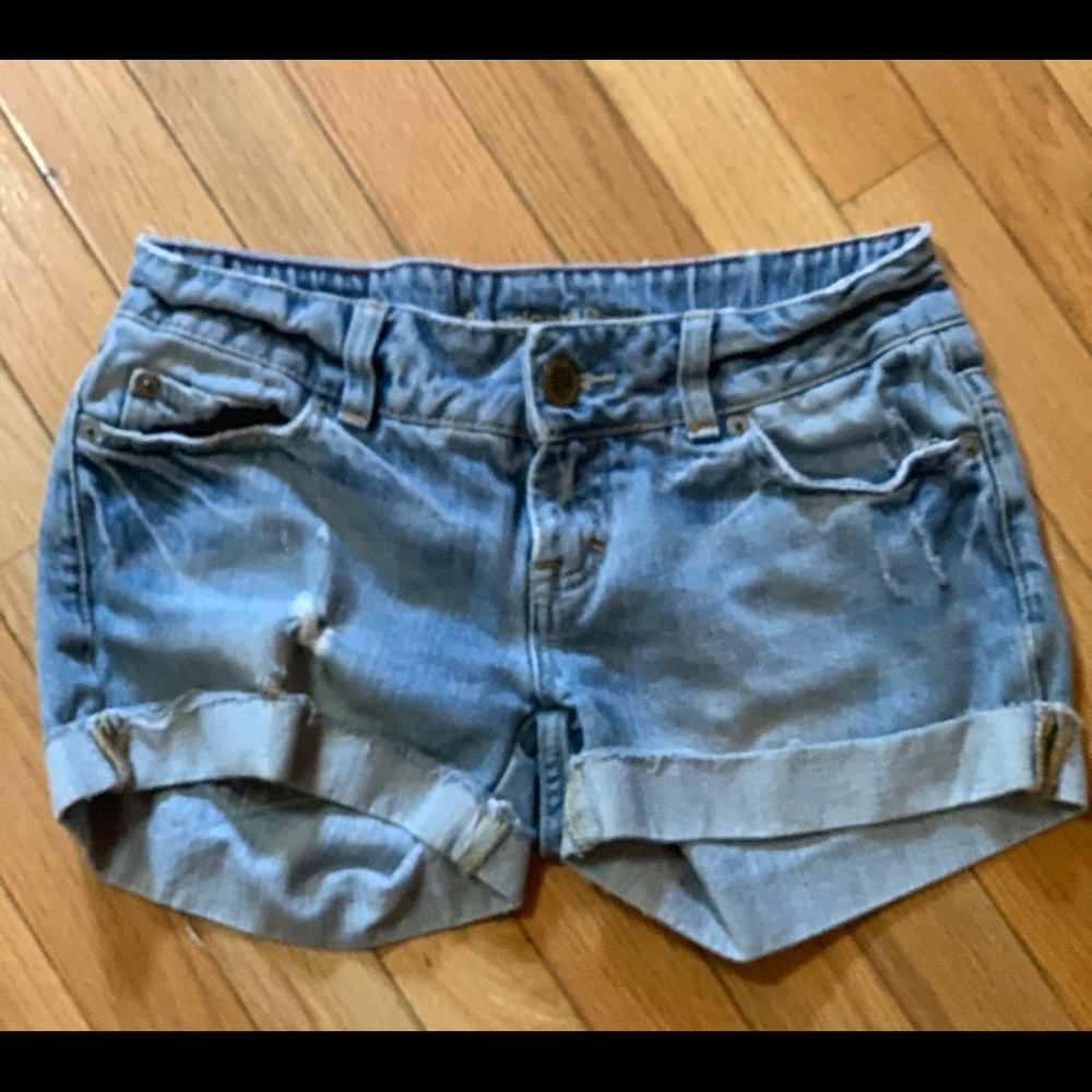 Vtg American Eagle AE Jean Shorts Sz 2 - Picture 4 of 9